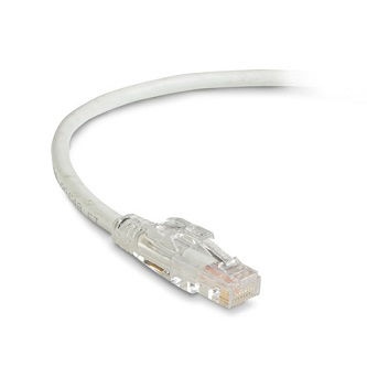 Blackbox CAT6 LCK SNAGLSS PATCH CBL UTP PVC WH 7'