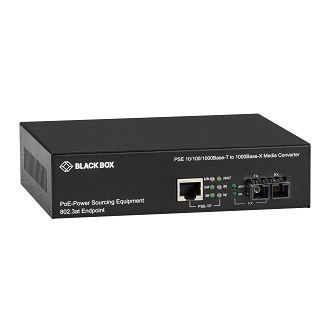 Blackbox Gb PoE MED CONV 10/100/1000Mb COP to 100