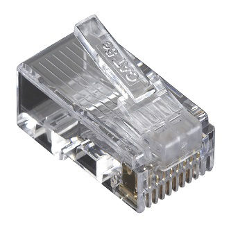 Blackbox CAT5E MOD PLUG ROUND CBL UNSHL 100PK