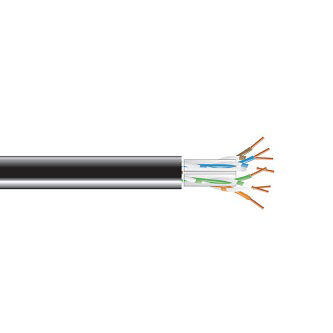 Blackbox CAT6A BULK CABLE UTP PVC BK 1000'