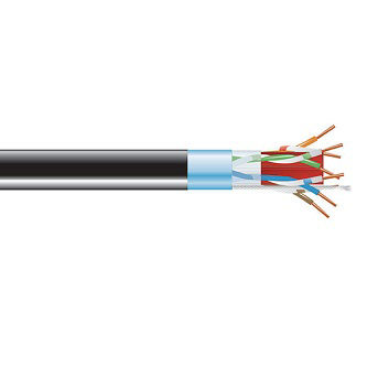 Blackbox CAT6A BULK CBL FUTP PLN BK 1000'