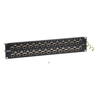 Blackbox 48PT 2U CAT6A STG FD-THRU PATCH PNL SHL