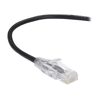 Blackbox CAT6A SNAGLSS PATCH CABLE UTP PVC BK 12'
