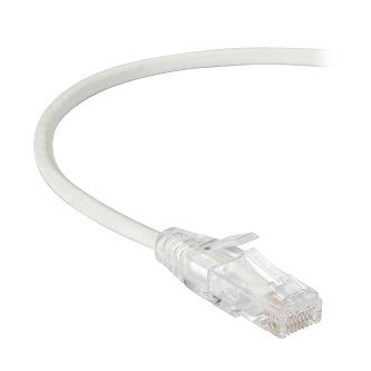 Blackbox CAT6A SNAGLSS PATCH CABLE UTP PVC WH 10'