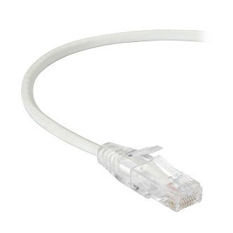 Blackbox CAT6A SNAGLSS PATCH CABLE UTP PVC WH 12'