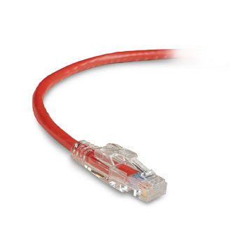 Blackbox CAT6 LCK SNAGLSS PATCH CBL UTP PVC RD 1'