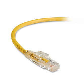 Blackbox CAT6 LCK SNAGLSS PATCH CBL UTP PVC YL 7'