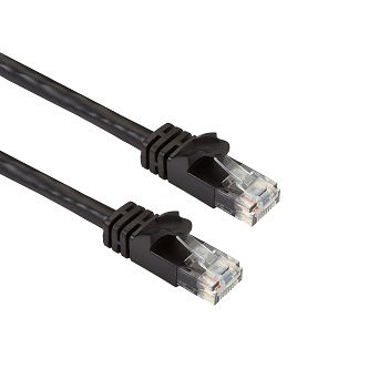 Blackbox CAT6A SLIM SNG PATCH CBL UTP PVC BK 25'