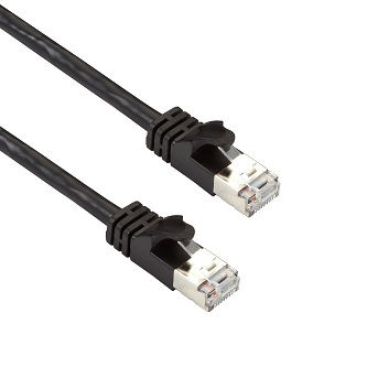 Blackbox CAT6A SLIM SNG PATCH CBL FUTP PVC BK 3'
