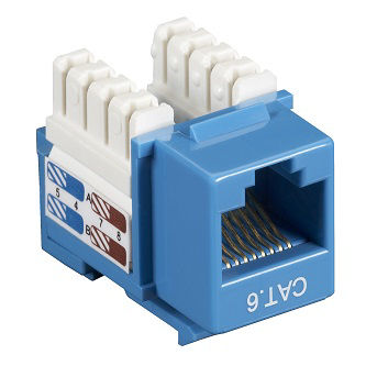 Blackbox CAT6 KEYSTONE JACK UNSHIELDED JACK BLUE