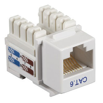Blackbox CAT6 KEYSTONE JACK UNSHIELDED JACK WH