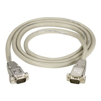 Blackbox RS232 SHL CABLE METAL HOOD DB9 M/M 10FT