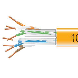 Blackbox CAT6 BULK CBL UTP PLENUM OR 1000'