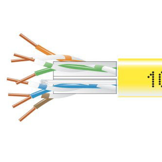 Blackbox CAT6 BULK CBL UTP PLENUM YL 1000'