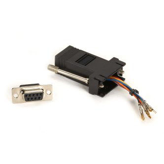 Blackbox MOD ADAPTER KIT DB9F TO RJ45F THBSCRW BK