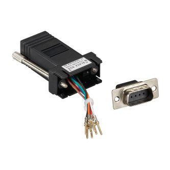 Blackbox MOD ADAPTER KIT DB9M TO RJ45F THBSCRW BK