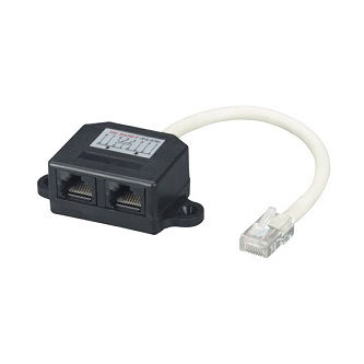 Blackbox CAT5E CABLE ADPT DBLR 1-RJ45-M, 2-RJ45-F