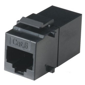 Blackbox CAT6 COUPLER UNSHL STR-PIN OFFICE BK