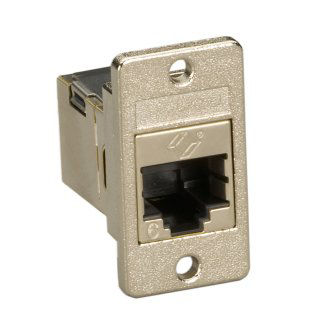 Blackbox PANEL MOUNT CAT6 SHIELDED COUPLER SILVER