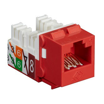 Blackbox Red Unshielded CAT6 Keystone Jack, 110 P