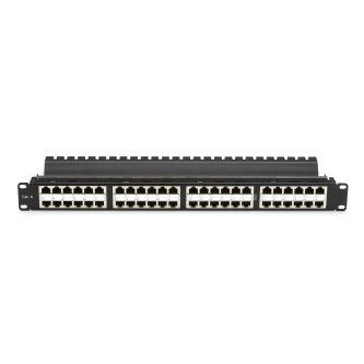 Blackbox CAT5E FD-THRU PATCH PANEL 1U SHL 48PT