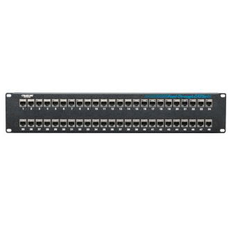 Blackbox CAT5E FD-THRU PATCH PANEL 2U SHL 48PT