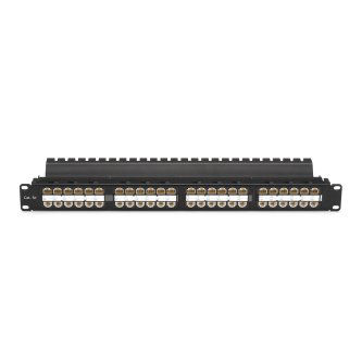 Blackbox CAT5E FD-THRU PATCH PANEL 1U UNSHL 48PT