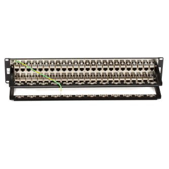 Blackbox CAT6 PATCH PANEL FD-THRU 2U SHL 48PT