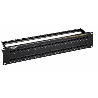Blackbox 48PT CAT6 FD-THRU PATCH PANEL 2U UNSHL