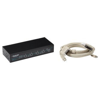 Blackbox 4PT DESKTOP KVM SWT DVID USB KM W/CABLE