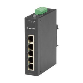Blackbox EXTR SWT - (5) 10/100-MB RJ45, 12-48V DC