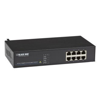 Blackbox SWT - (8) 10/100/1000MB COP RJ45 RKMT