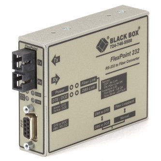 Blackbox ASYNC RS232 EXT FIBER DB9 FEM ST SM 30KM