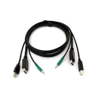 Blackbox DP KVM CABLE USB A-B 3.5MM AUD 6FT