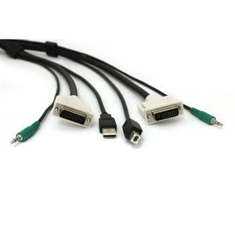 Blackbox DVI KVM CABLE USB A-B 3.5MM AUD 6FT