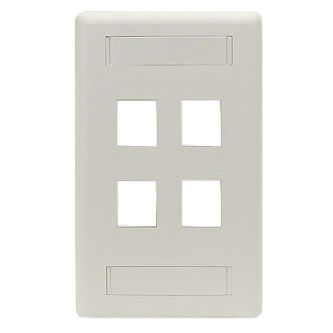 Blackbox KEYSTONE WALLPLATE SINGLE-GANG 1PT OWH