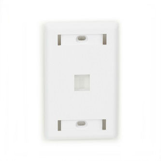 Blackbox KEYSTONE WALLPLATE SINGLE-GANG 1PT WH