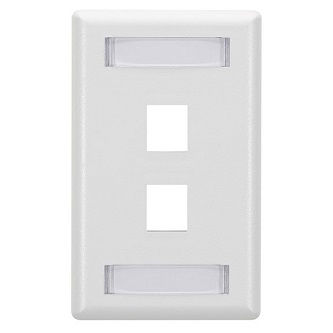 Blackbox 2PT WH SINGLE-GANG KEYSTONE WALLPLATE
