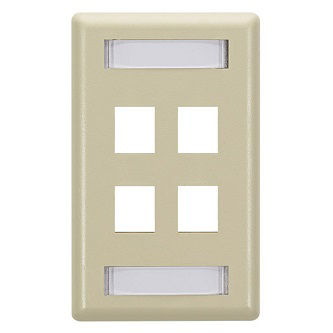Blackbox KEYSTONE WALLPLATE SINGLE-GANG 4PT IV