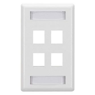 Blackbox KEYSTONE WALLPLATE SINGLE-GANG 4PT WH