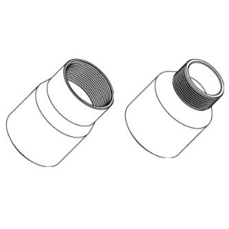 IQSIGHT AUTODOME 5000 METRIC TO NPT CONVERTER (M