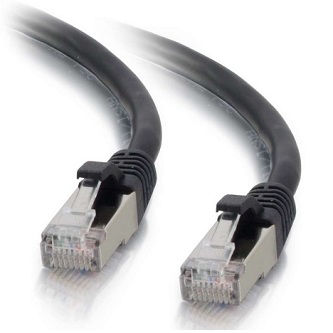 CablesToGo 6IN CAT6 SNAGLESS STP CABLE-BLK