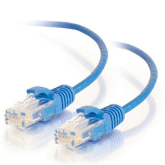 CablesToGo 3ft Cat6 Sngls UTP Slim Eth Cable - Blue