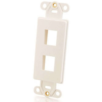 CablesToGo DECORA  MULTIMEDIA INSERT 2-PORT WHT