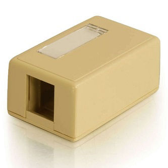 CablesToGo KEYSTONE SURFACE MOUNT BOX 1-PORT IVORY