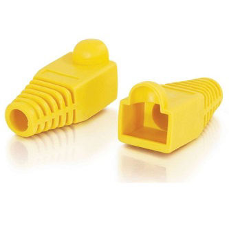 CablesToGo RJ45 PLUG COVER - 6.0mm OD YLW - 50 PK