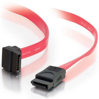 CablesToGo 18in 7-PIN 180 TO 90 SERIAL ATA CBL