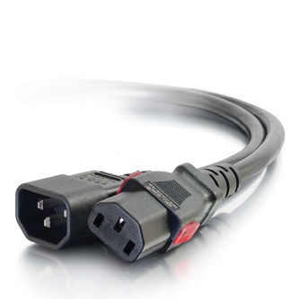 CablesToGo 6ft Locking C14 to C13 10A 250V Black