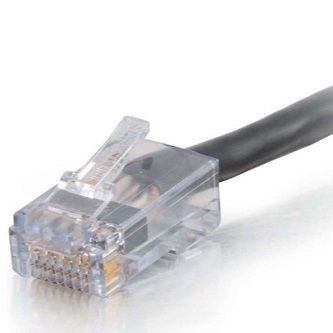 CablesToGo QS 25FT CAT6 NON BOOTED CMP BLK