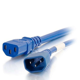 CablesToGo 1FT C14 TO C13 18/3 SJT BLUE
